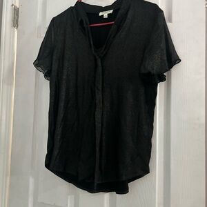 Kim & Cami Black Sheer Blouse